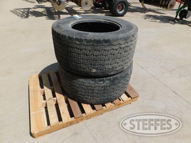 (2) Michelin 445/50R22.5 Tires